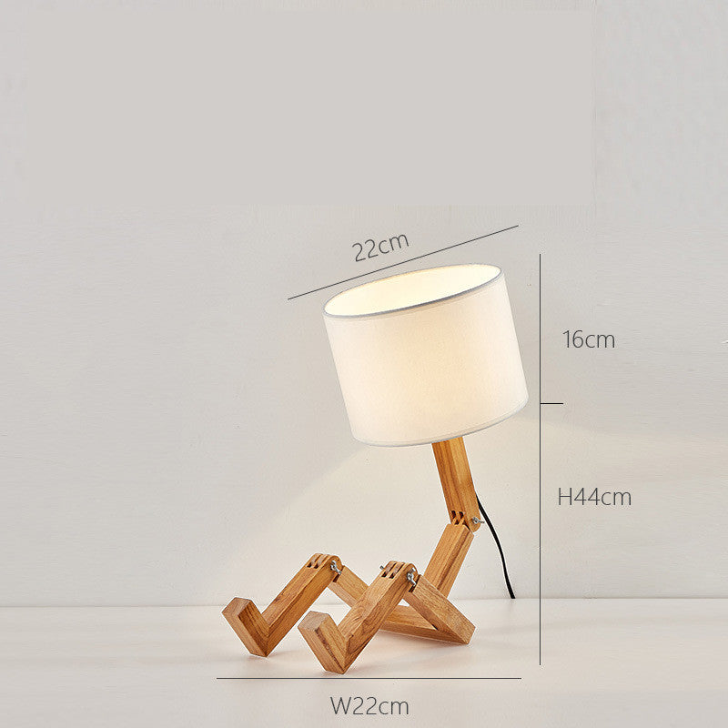 Wooden Base LED Table Lamp