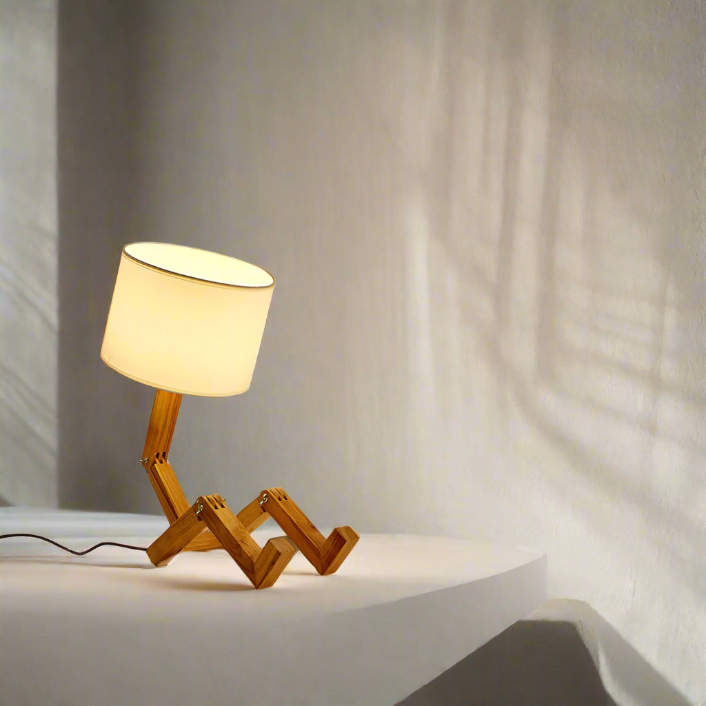 Wooden Base LED Table Lamp