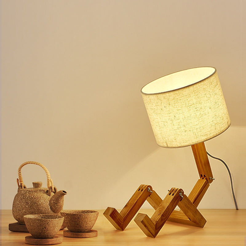 Wooden Base LED Table Lamp