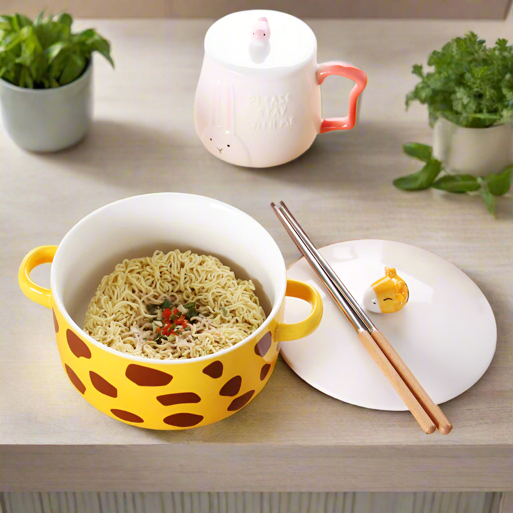 Animal Ceramic Instant Noodle Bowl